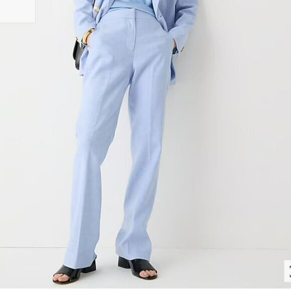 NWT - J. Crew Willa full-length flare pant in stretch linen blend - Picture 2 of 4